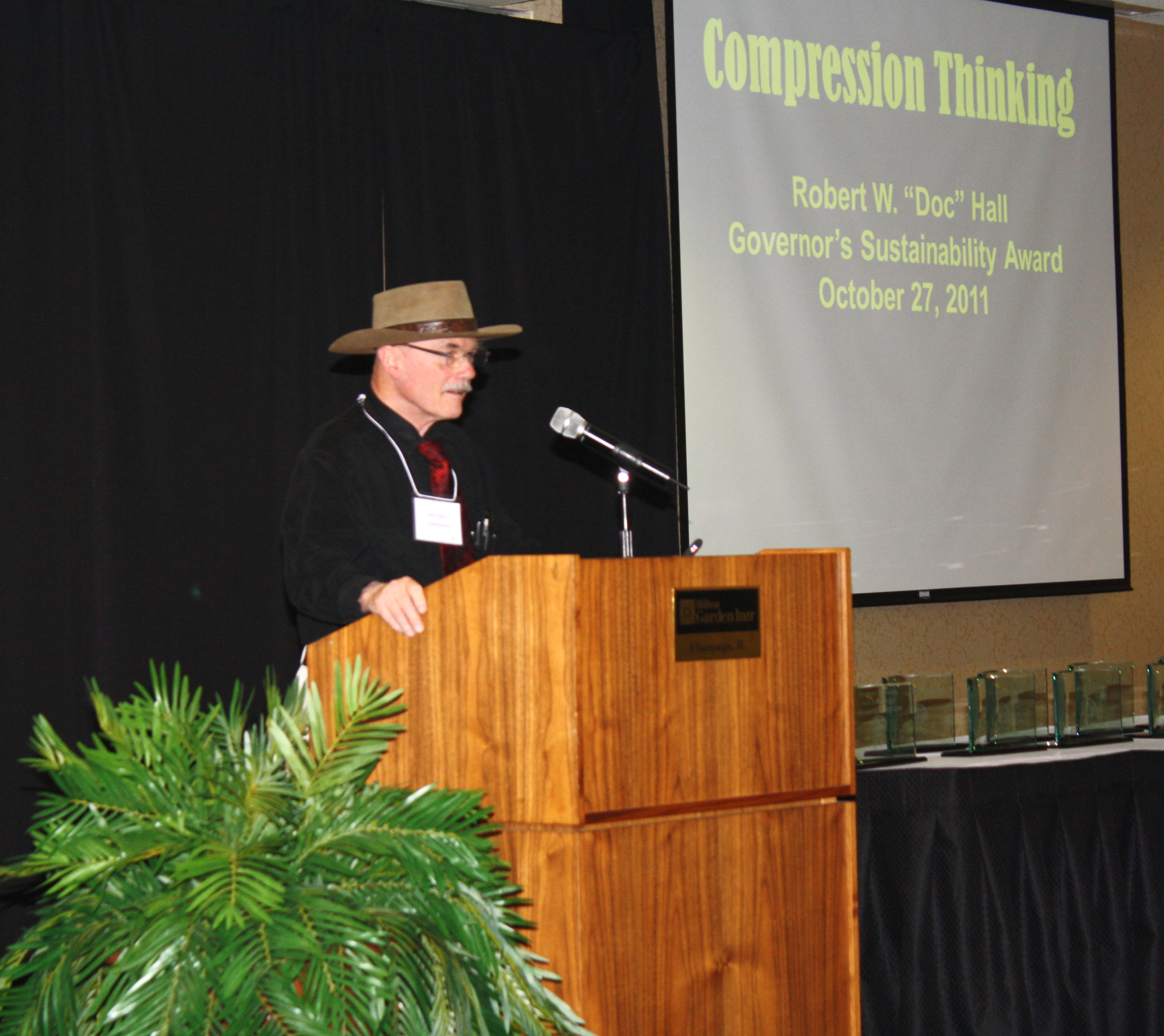 Doc Hall addresses the event Doc Hall addresses the event