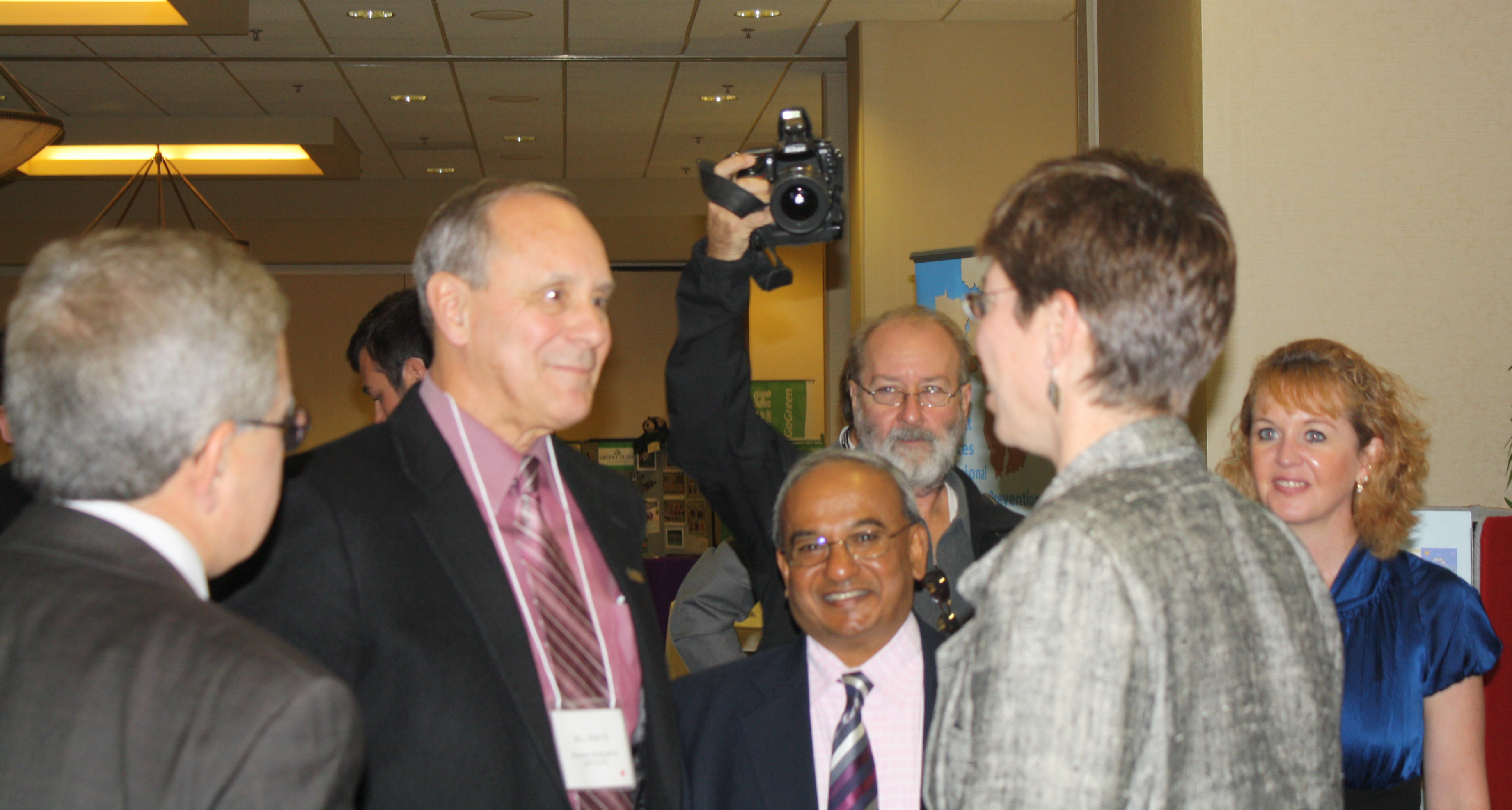 Former Lt. Gov. Shelia Simon talks with some of the audience prior to her presentation Former Lt. Gov. Shelia Simon talks with some of the audience prior to her presentation