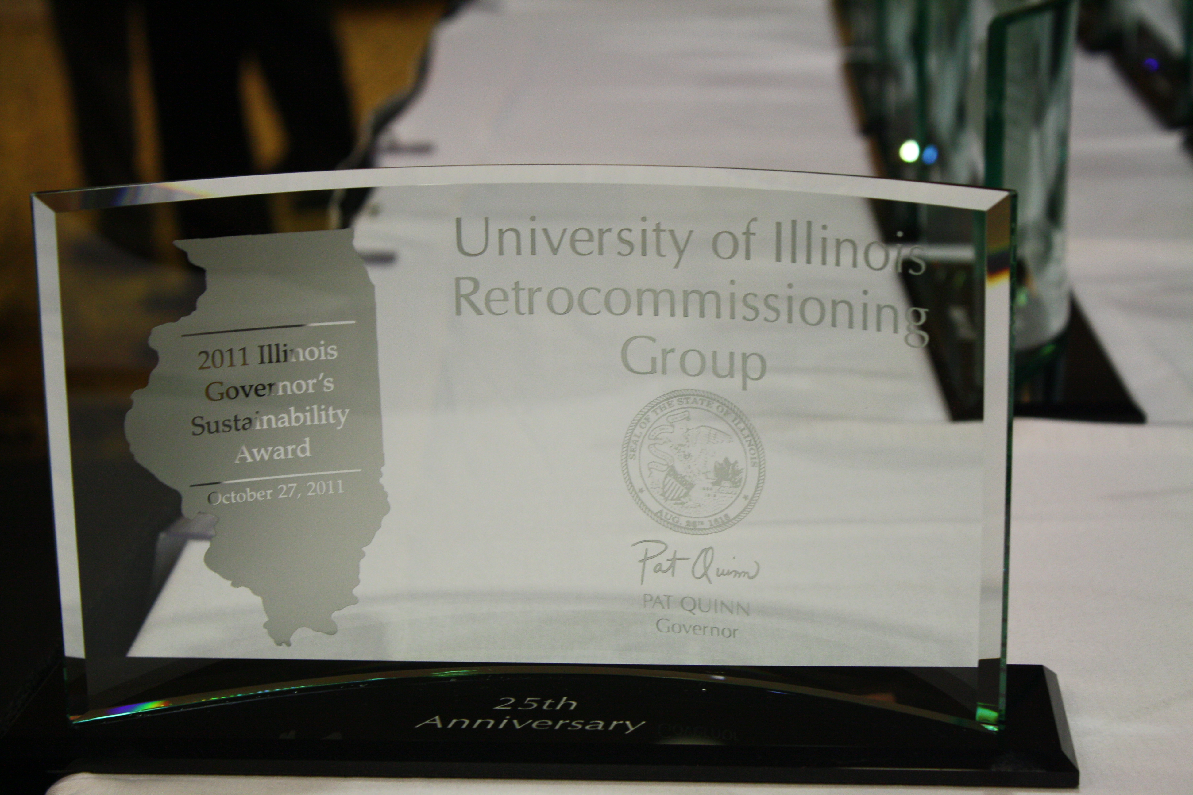 One of the 2011 Governor's Sustainability Awards One of the 2011 Governor's Sustainability Awards