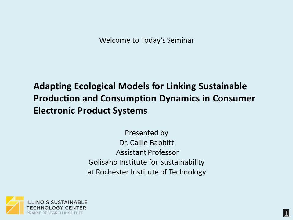 Title Slide: Adopting Ecological Models