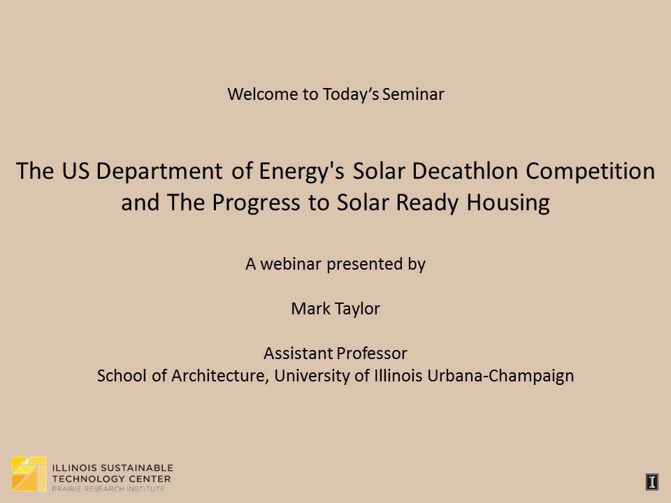 Title Slide: Solar Decathlon