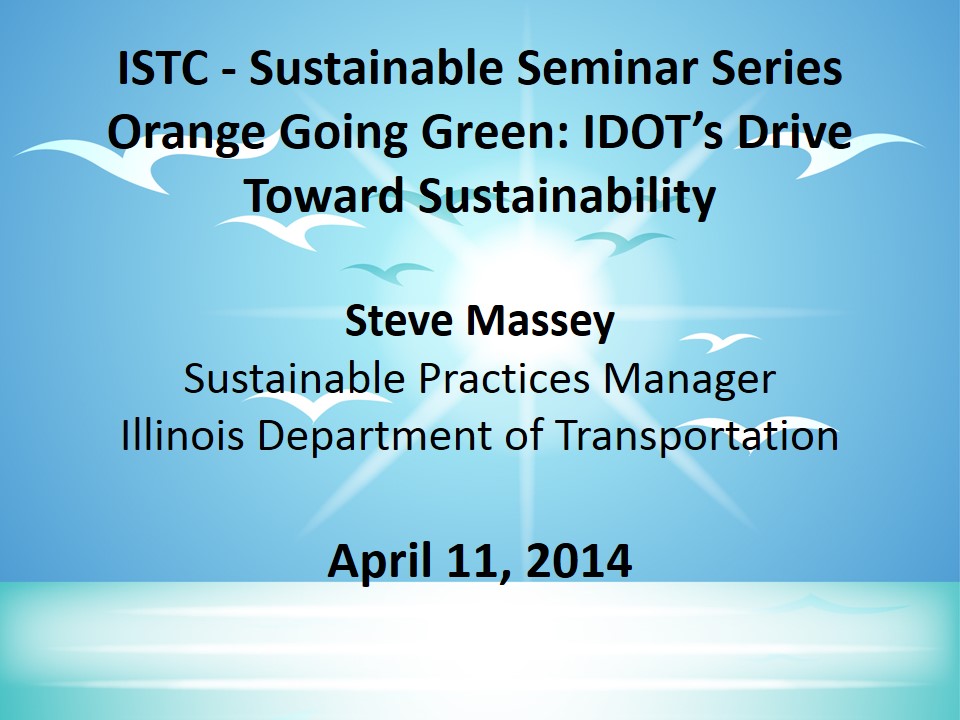 Title Slide: Orange Going Green