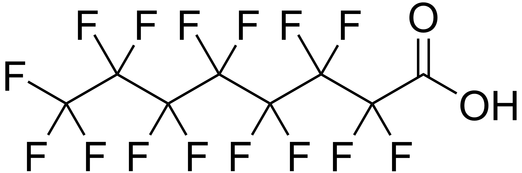 chemical structure of P F O A