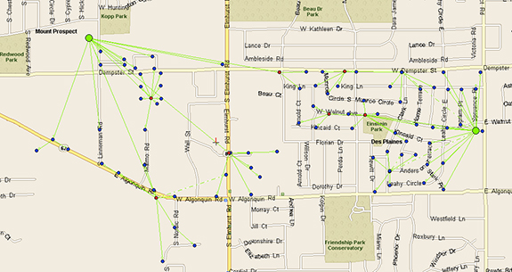 map of sensor network placement map of sensor network placement