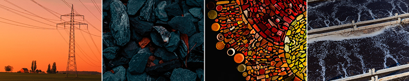 Power lines, charcoal, microplastics, wastewater treatment